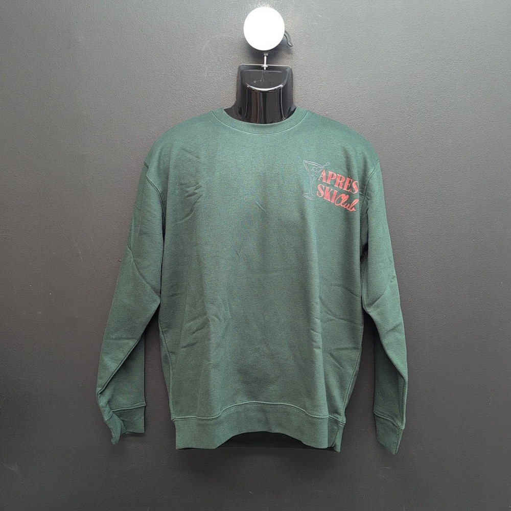 Supasoft Apres Ski Club Long Sleeves Women's Pullover Sweatshirt Large Green